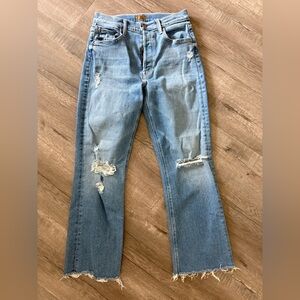 Mother Jeans the Tripper Ankle fray Play like a pirate